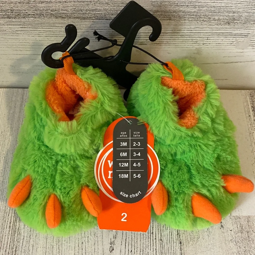 Baby Monster Slippers Size 2 NEW